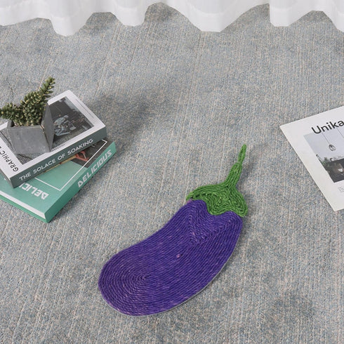 Handcrafted Cat Scratcher Mat (1pc), Natural Sisal Cat Scratch Pad, Durable and Non-Slip, Cute Hanging Mat (Cactus, Strawberry, Eggplant) (Cactus)...