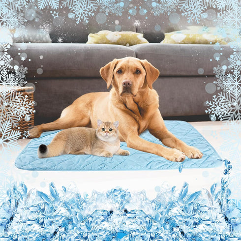 DELIFUR Cat Cooling Blanket - Lightweight Pet Cooling Blanket Bed Cover for Summer Self Cooling Mat for Small Dogs Throw Blanket for Kennel Sofa C...
