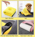 Dog Bath Towel - Super Absorbent Microfiber Dog Towel for Small Dogs and Cats, Yellow & Grey 11.8" x 23.6"...
