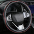 Steering Wheel Cover?Black with Red line?Anti-Slip, Safety, Soft, Sports Style, Leather Steering Wheel Cover, Adaptable to 14.5-15 inches Steering...
