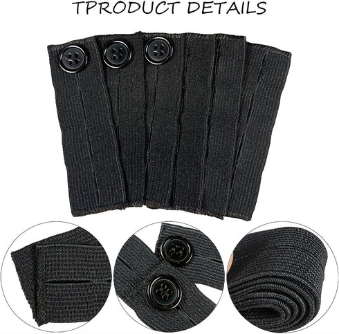 6pcs Elastic Button Extenders for Jeans, Pants Button Extender for Women, Adjustable Pants Waist Extenders, Waistband Expanders for Men, Waistband...