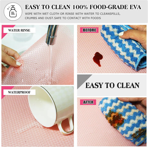 10Pcs Refrigerator Liners, Washable Fridge Liner Shelf Mats Refrigerator Pads for Cupboard Cabinet Drawer Home Kitchen Accessories Organization (P...