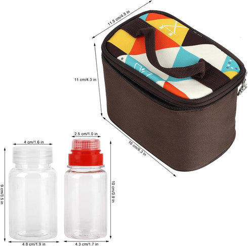 Portable Travel Spice Containers, Camping Seasoning Bag Kit Multi Spice Jars Storage with Lids Dry Herb Condiment Dispenser Holder for Backpacking...