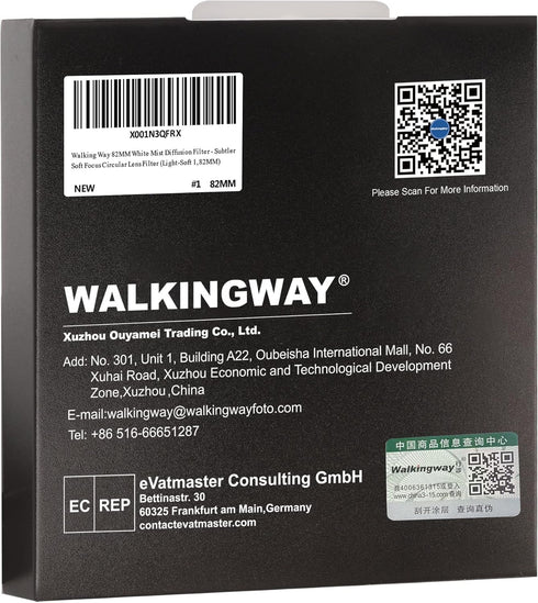 Walking Way White Mist Filter 82MM Soft Focus Filter Circular Diffusion Filter Dreamy Fog Effect Camera Lens Fliter for Video/Vlog/Portrait Photog...