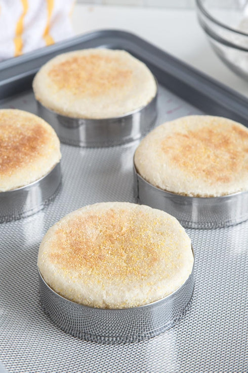 Fox Run English Muffin Ring Molds, Set of 4, Stainless Steel...