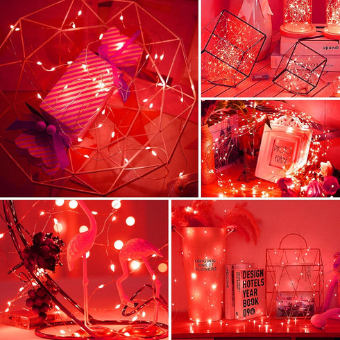 2 Pack Fairy Lights Battery Operated 200 LED 66Ft Silver Wire Starry String Lights Auto Timer 8 Modes Waterproof Mini String Lights for Outdoor In...
