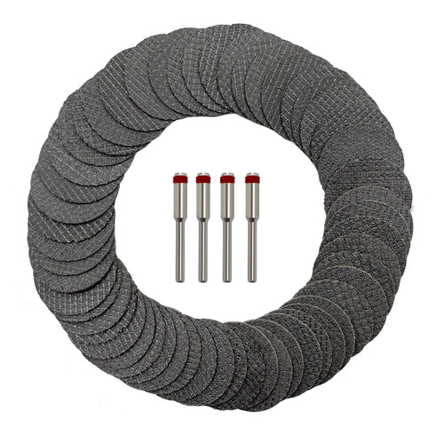 50pcs Rotary Tool Cut Off Wheels 1-1/4'' Fiberglass Reinforced Cutting Wheel Discs with 4Pcs Mandrels Rotary Tool Accessories for Cutting Metal, W...