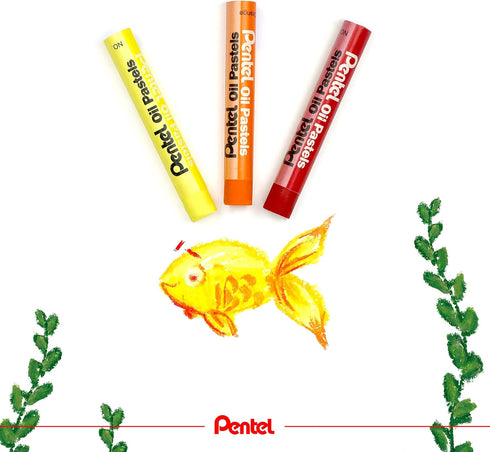 Pentel Arts Oil Pastels Set - 16 Vibrant Colors...