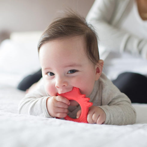 Dr. Brown's Flexees Friends Orange Fox, Soft 100% Silicone Baby Teether, BPA Free, 3m+...