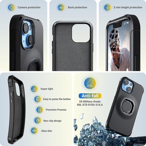 Lock Protective Case for iPhone 13/14 Black...