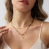 RLMOON Gold Layered Initial Necklace Set for Women Letter Pendant Necklace 18K Gold Plated Trendy Herringbone Snake Choker Figaro Chain Necklace J...
