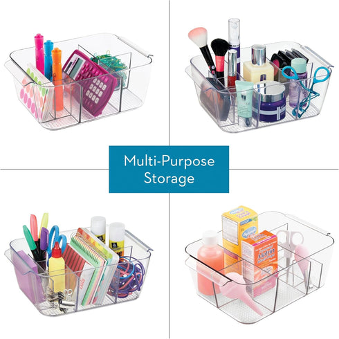 iDesign Makeup Organizer for Countertop - Storage for Cosmetics and Toiletries - Clear - Made in USA...