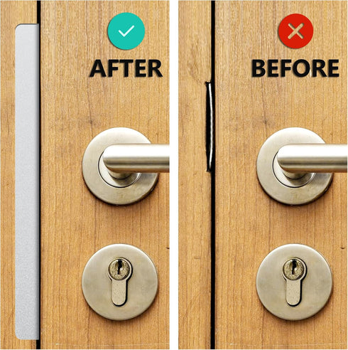 L-Shaped Security Reinforcement Striker Plates Stainless Steels Outswing Door Security Protector Door Latch Guard Extra Security Home Security Doo...