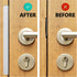 L-Shaped Security Reinforcement Striker Plates Stainless Steels Outswing Door Security Protector Door Latch Guard Extra Security Home Security Doo...