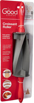 Rolling Pin Croissant Cutter- Perfect Consistent Evenly Shaped Dough Pastry Wheel - Roller & Slices - Makes Homemade Croissants, Baked Desserts in...