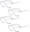 Eyekepper 4 Pack Ladies Eyeglasses - Oversized Square Design Eyewear for Women Transparent...