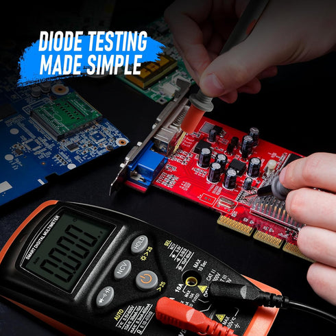 Digital Multimeter, TRMS 6000 Count Auto-Ranging DC AC Voltmeter Ohm Volt Amp Tester for Voltage Current Resistance Capacitance Continuity NCV, Te...