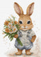 Luca-S Cross Stitch Kit The Bunny's Surprise, B1409, Counted Cross Stitch Kit for Adults, Needlecraft and Embroidery Kit...