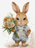 Luca-S Cross Stitch Kit The Bunny's Surprise, B1409, Counted Cross Stitch Kit for Adults, Needlecraft and Embroidery Kit...