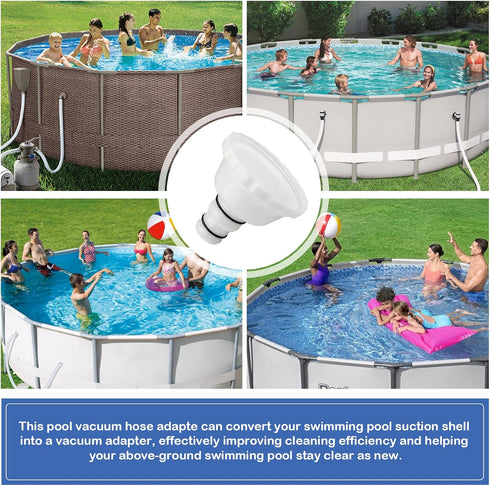 Vacuum Adapter RP/RX Skimmer Compatible with Summer Waves Above Ground Pool for 1.5" & 1.25" Hose Connection...