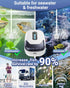 Aquarium Air Pump, Rechargeable Portable Oxygen Pump with Single/Dual Outlets, Quiet Aerator for Fish Tank up to 30/70 Gallon, Outdoor Fishing, Fi...