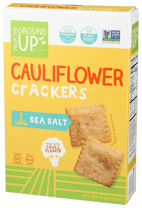 From The Ground Up, Cauliflower Crackers Sea Salt, 4 Ounce...