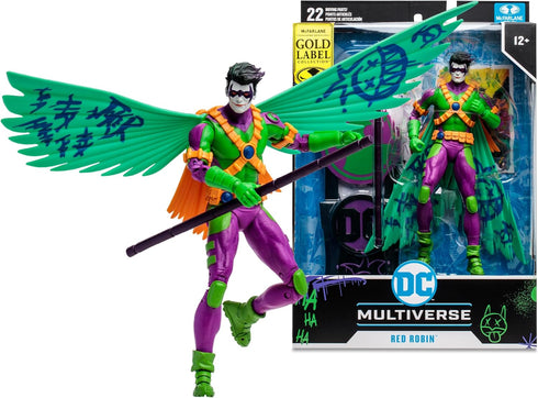 McFarlane Toys - DC Multiverse Red Robin (Jokerized) Gold Label, 7in Action Figure...