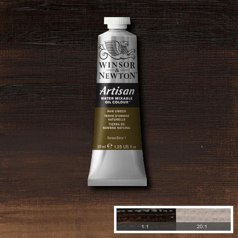 Winsor & Newton Artisan Water Mixable Oil Colour, 1.25-oz (37ml), Raw Umber...