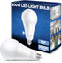 300W Equivalent LED Light Bulb, 4060LM Super Bright A23 LED Bulb, Daylight 5000K, 33W Energy Saving, E26 Medium Base, 120V for Garage, Warehouse, ...