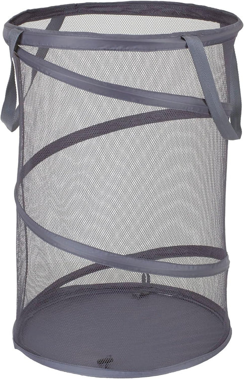 Household Essentials 2027-1 Pop-Up Collapsible Mesh Laundry Hamper | Charcoal...