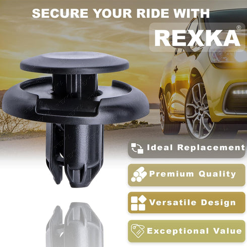 Rexka 20pcs Radiator Cover Clips Compatible with Toyota Lexus 90467-08217 4Runner FJ Cruiser Tacoma GX470...