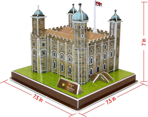 Creative 3D Puzzle Paper Model Tower of London DIY Fun & Educational Toys World Great Architecture Series, 36 Pcs...