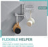 APLusee Swivel Towel Hook Polished Chrome, 304 Stainless Steel Triple Robe Hook with Multi Three Rotating Arms, Foldable Clothes Hanger, Wall Moun...