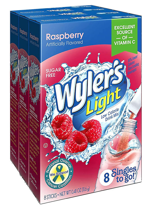 Wyler's Light Singles To Go Raspberry Drink Mix - 24 Packets (Pack of 3)...