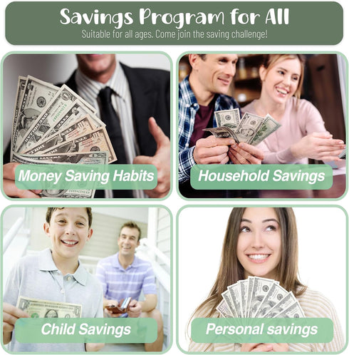 100 Envelopes Money Saving Challenge, A5 Savings Challenges Book Budget Binder with Cash Envelopes Erasable Tracker, Easy and Fun Way to Save $500...