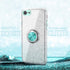 Slim Sparkly Case for iPhone SE 2020/SE 3 2022/8/7 with 360 Ring Holder Kickstand, Glitter, Silver...