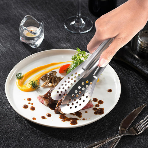 Serving Tongs, Kitchen Tongs,Buffet Tongs, XEVOM Stainless Steel Food Tong Serving Tong,small tongs, Serving Utensils (7 Inch)...
