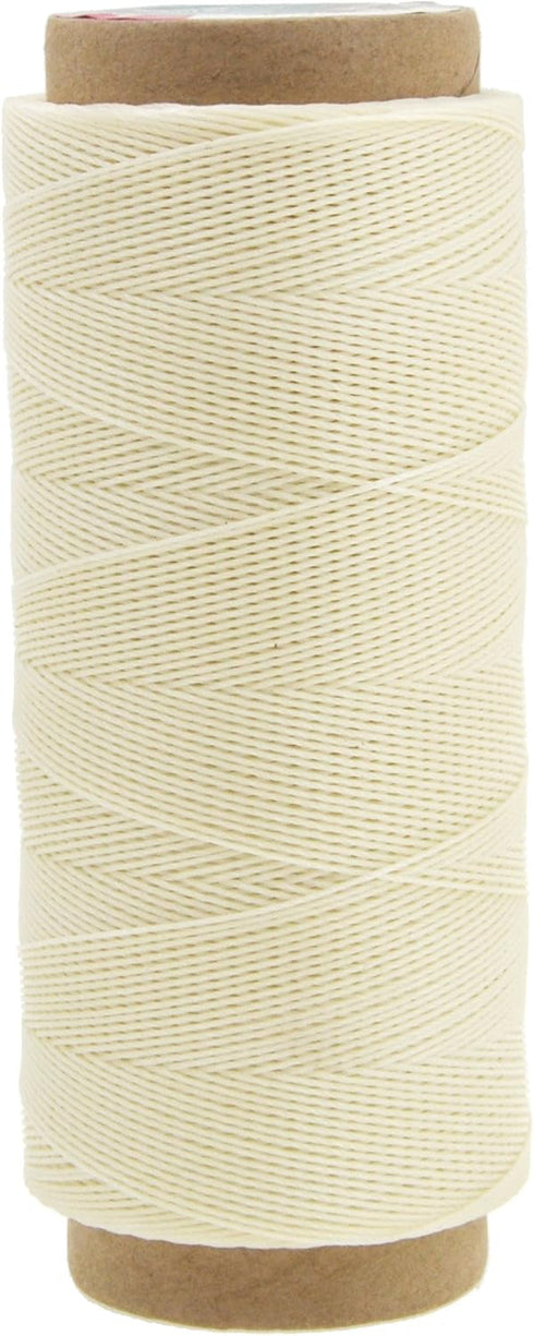 Round Waxed Thread for Leather Sewing - Leather Thread Wax String Polyester Cord for Leather Craft Stitching Bookbinding by Mandala Crafts 0.45mm ...