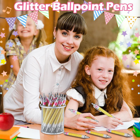 24 Pcs Glitter Ballpoint Pens Teachers Appreciation Pen Gift Set Cute Ballpoint Teacher Pens Best Teaching Gift for Office School Teacher Student ...