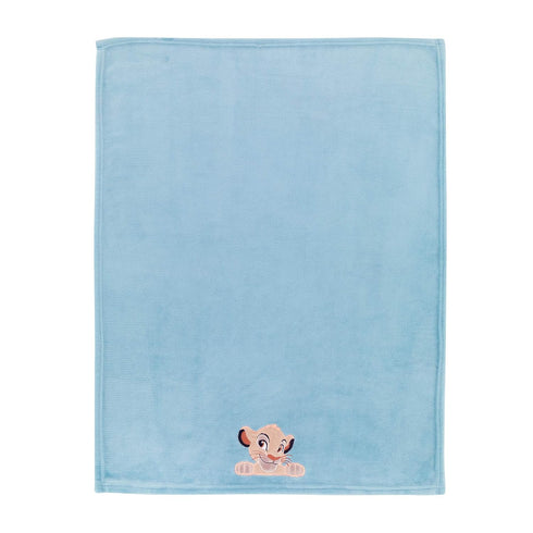 Lambs & Ivy Lion King Adventure Baby Blanket, Blue , 30x40 Inch (Pack of 1)...