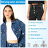 KUNTAERY 8 Sets Button Pins for Jeans, Pants Button Replacement, No Sew Reusable Adjustable Loose Jeans Button Waist Tightener, Reduce Too Big Pan...