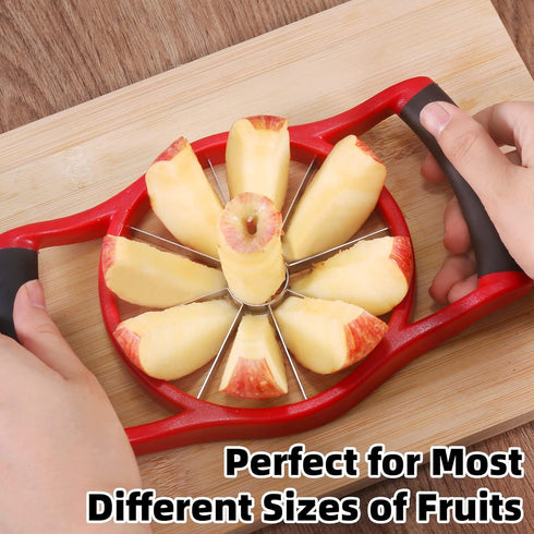 Newness 5.12 Inch Extra Large Apple Slicer, Heavy Duty Apple Cutter 8 Slices, Durable Apple Corer, Stainless Steel Apple Slicer and Corer - for Ap...