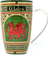 Clara Craft Wales Porcelain Coffee Mug - Welsh Red Dragon Porcelain Cup with Irish Celtic Knots Design, Made of New Bone China 400ml/14fl oz...
