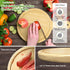 7" Mini Pine Wood Cutting Board with Handle, Small Serving board Wooden Round Pizza Peel Paddle for Homemade Baking Pizza Bread Cake Fruit Vegetab...