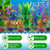Fish Tank Decorations Plants, 20pcs Aquarium Decorations Plants Plastic, Fish Tank Accessories, Fish Cave and Hideout Ornaments, Aquarium Decor...
