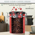 Mixpresso 16 Oz Red Coffee Canister, Stainless Steel Airtight Coffee Container, Air tight Jar Tea Storage with Date Tracker, Vacuum Sealed Espress...