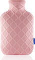 Hot Water Bottle with Soft Cover, 2L Hot Water Bag, Hot and Cold Therapies for Sore Muscles, Menstrual Cramps, Neck and Shoulder Pain Relief, Grea...