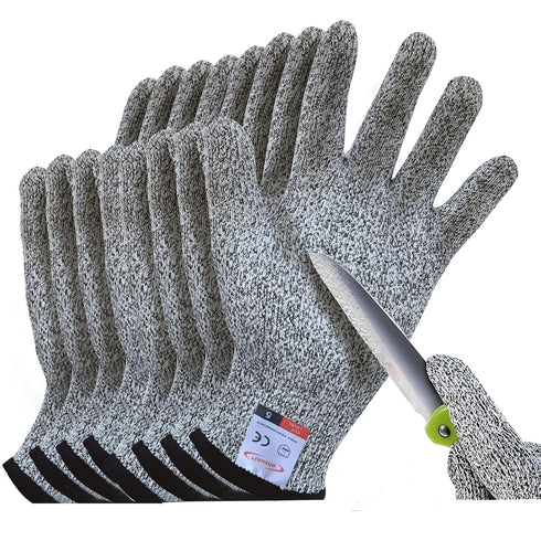Cutting Gloves, 4 Pairs of Cut Resistant Gloves Food Grade, Cut Resistant Gloves for Kitchen, Oyster Shucking, Fish Fillet Processing, Carving Woo...