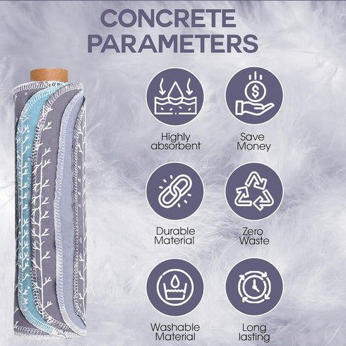 15 Pack Reusable Paper Towels Washable - Size 10 x 10 inch - Reusable Napkin Cleaning Towels Kitchen Towels Made of 100% Cotton - Durable Absorben...