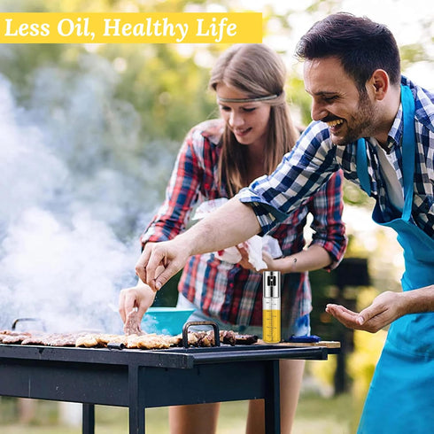 Oil Spray Bottle with Scale Air Fryer Mister Refillable Kitchen Accessories for Cooking, Baking BBQ, Frying Set of 2...